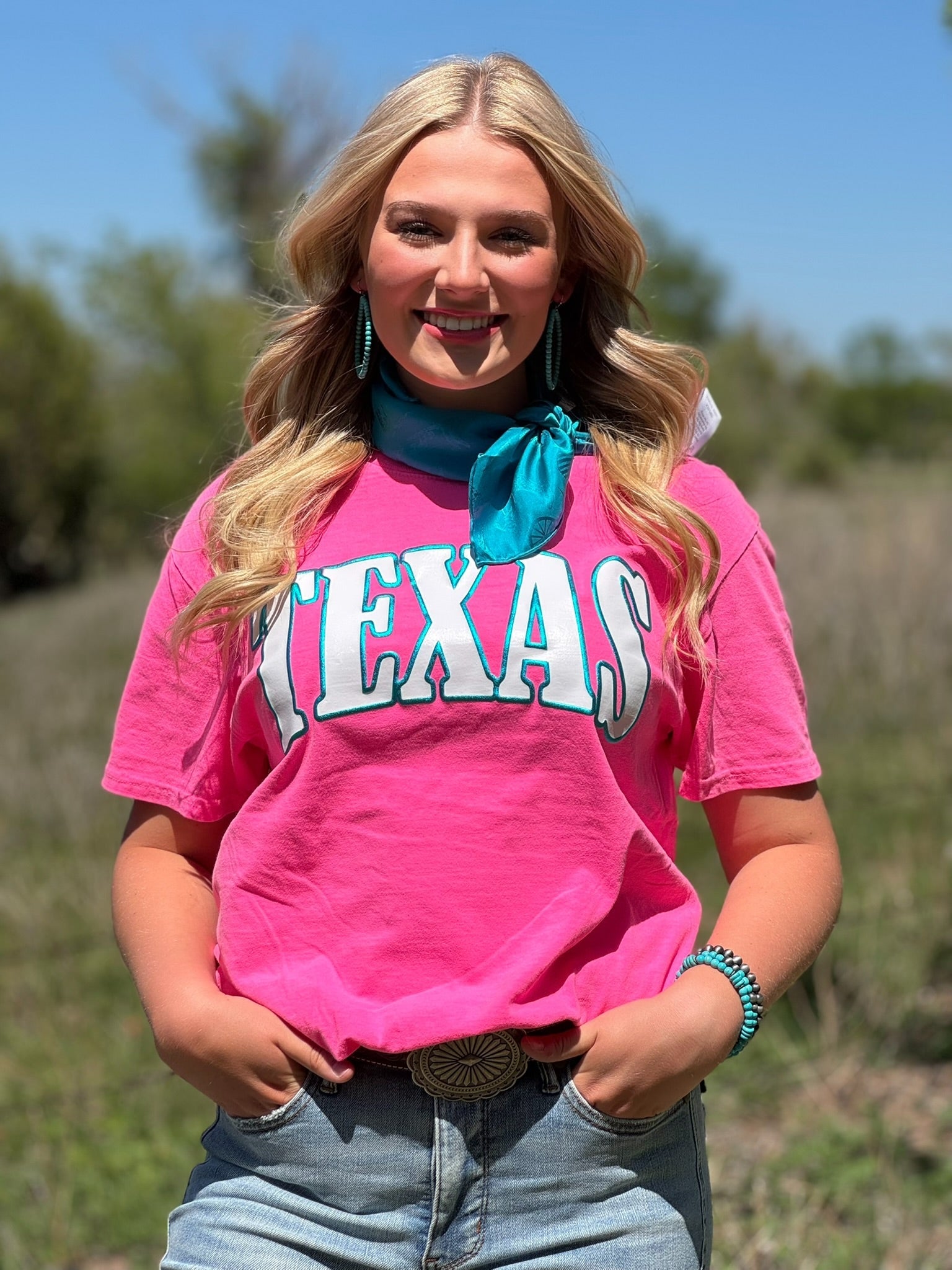 Texas in Glitter with Metallic Puff Tee
